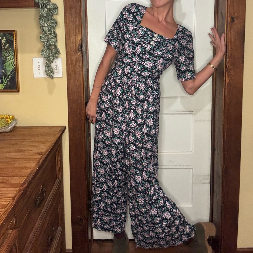 Vintage Darian Floral Print Jumpsuit